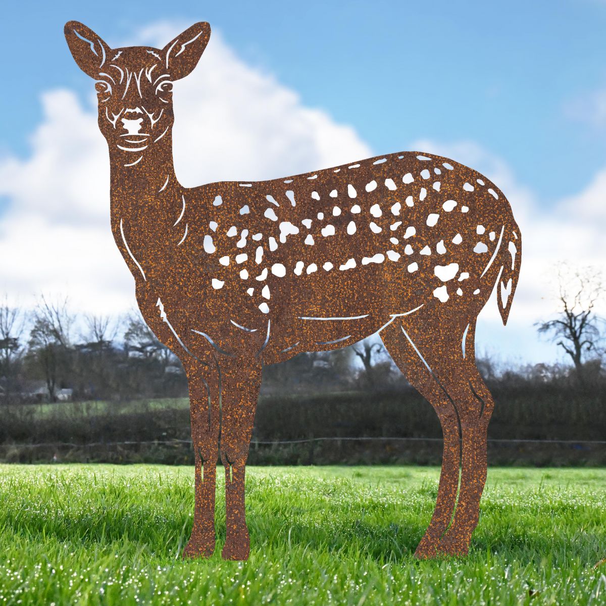 Rustic Fallow Doe Silhouette 