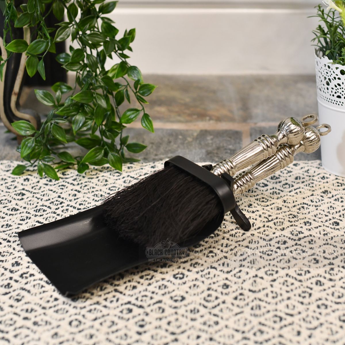 "Farnhamford" Pan and Brush Set Created From Nickel and Iron 