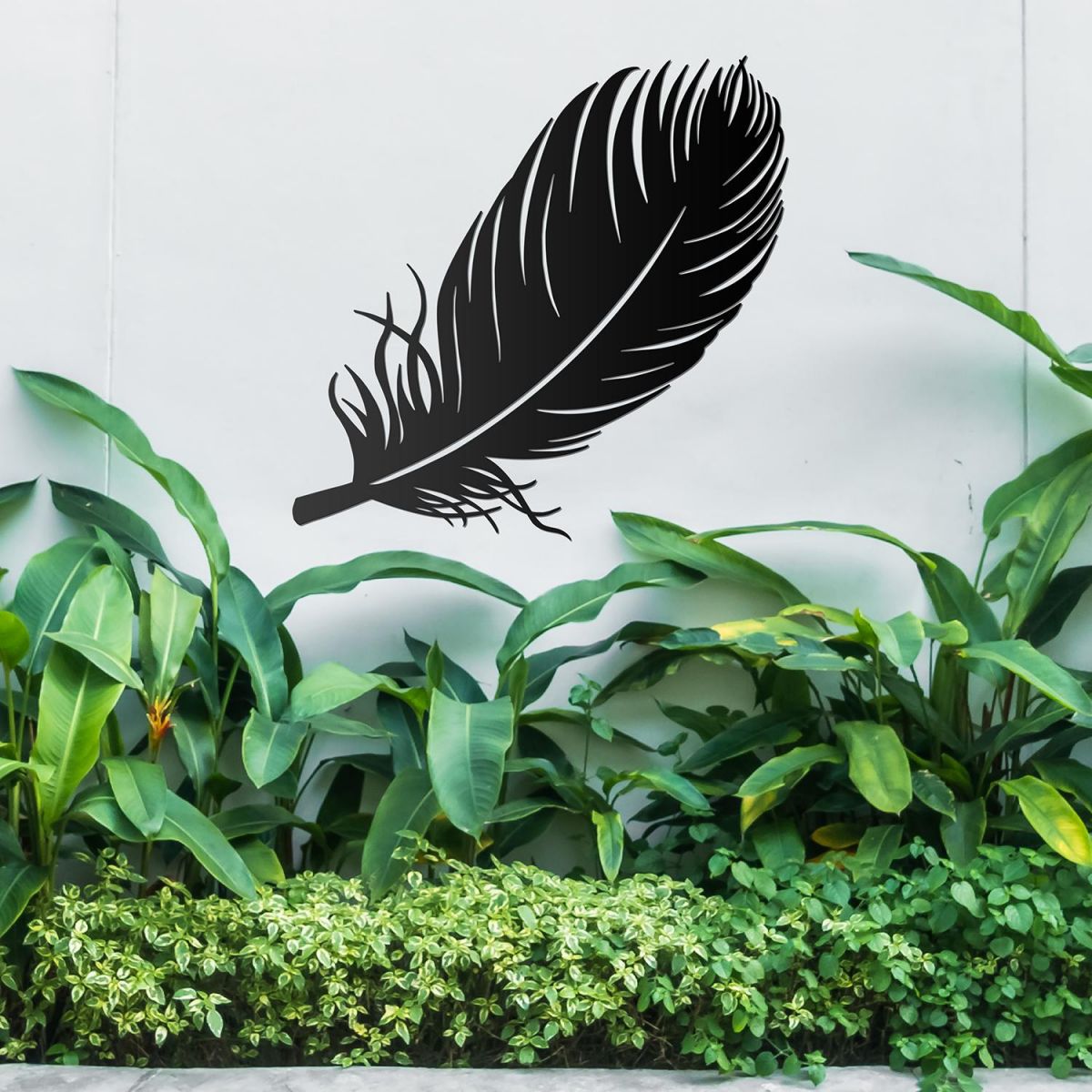 Feather Wall Art in Situ Outdoors Feather Wall Art in Situ Outdoors