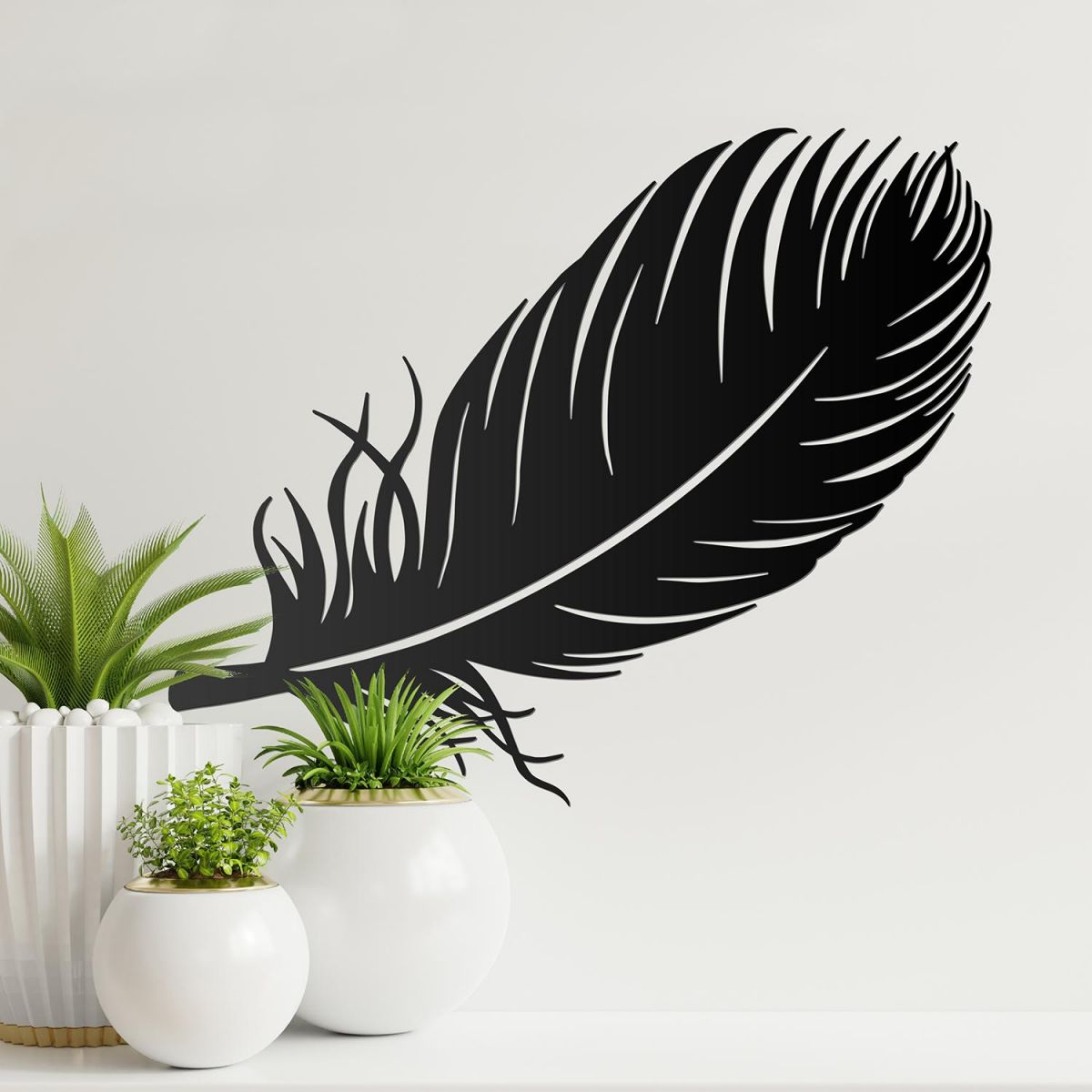 Feather Wall Art in Situ Feather Wall Art in Situ