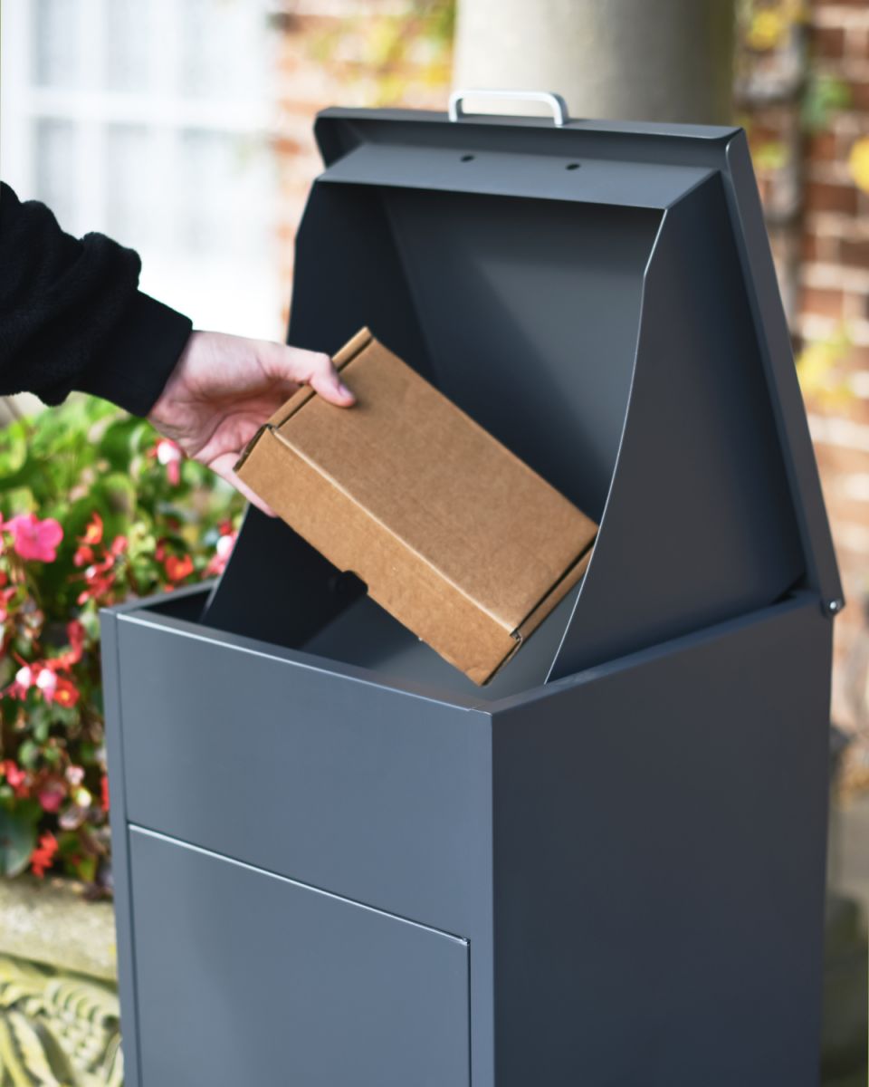 Felton Grey Contemporary Parcel Box Felton Grey Contemporary Parcel Box