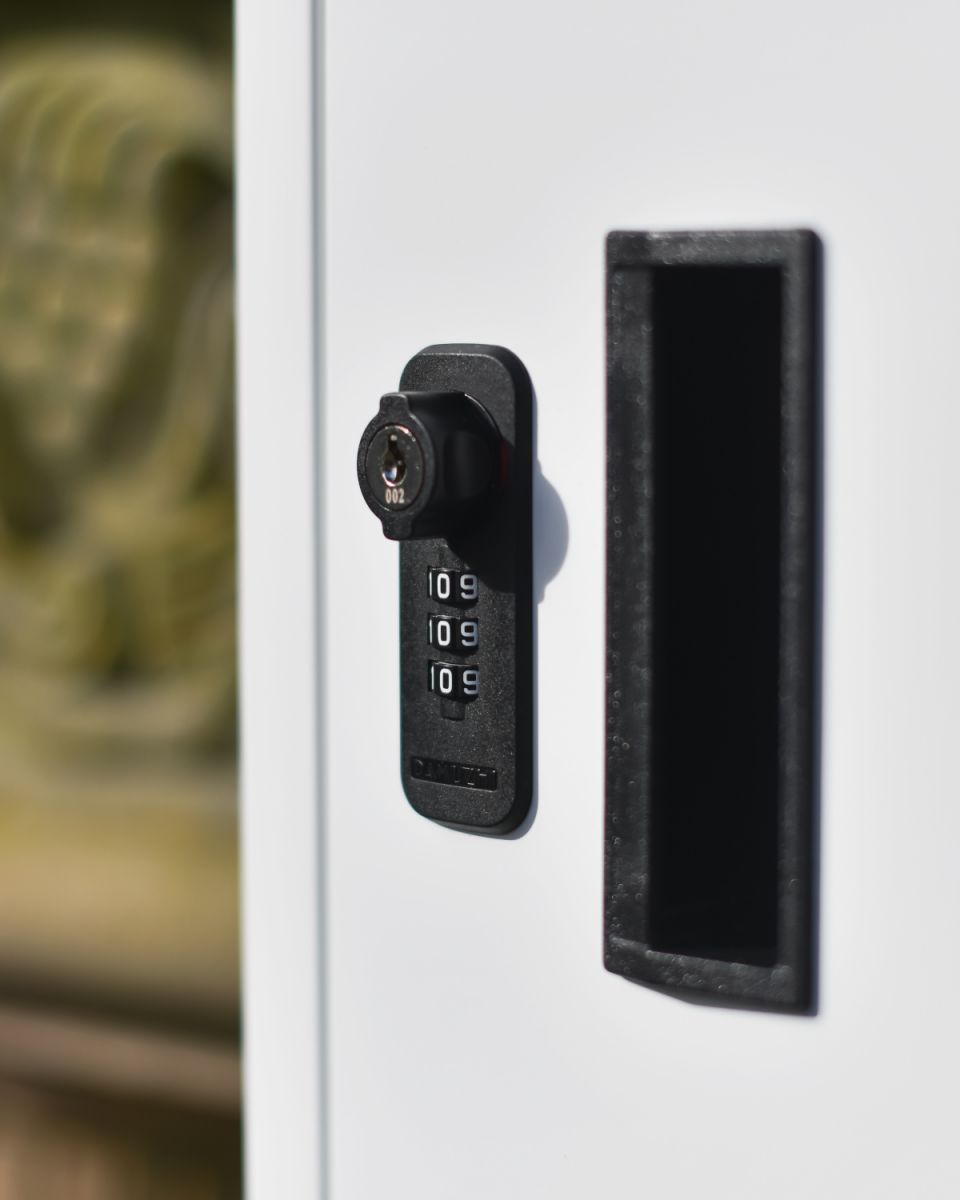 Felton white parcel box lock