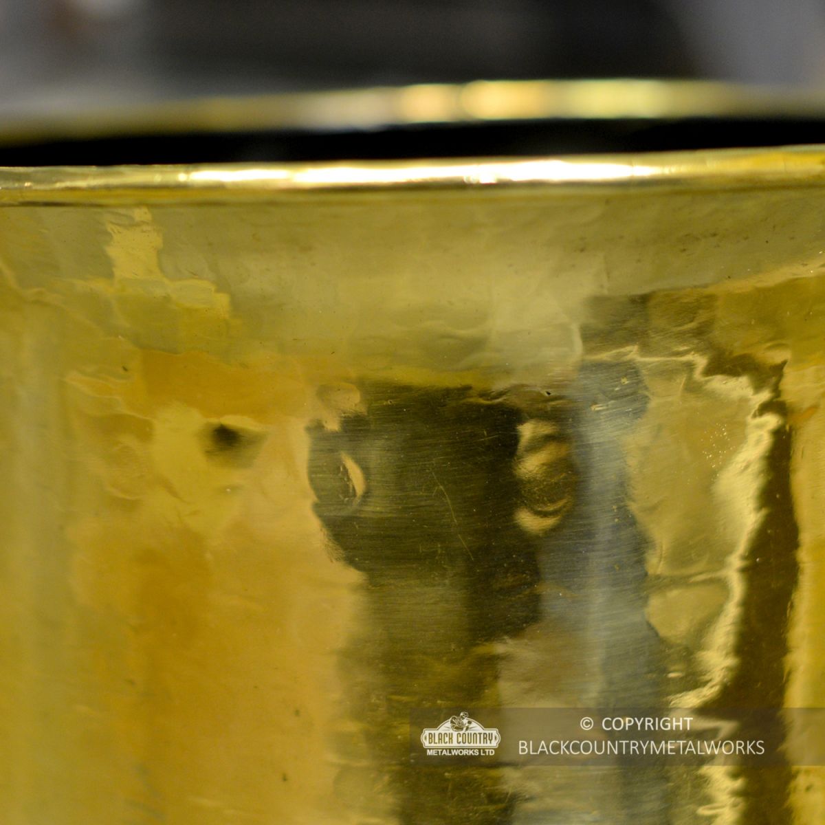 Close-up of the Polished Brass Finish 