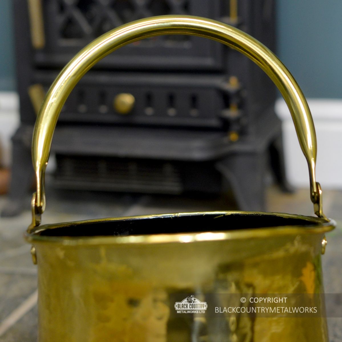 Close-up of the Carry Handle on the Coal Bucket