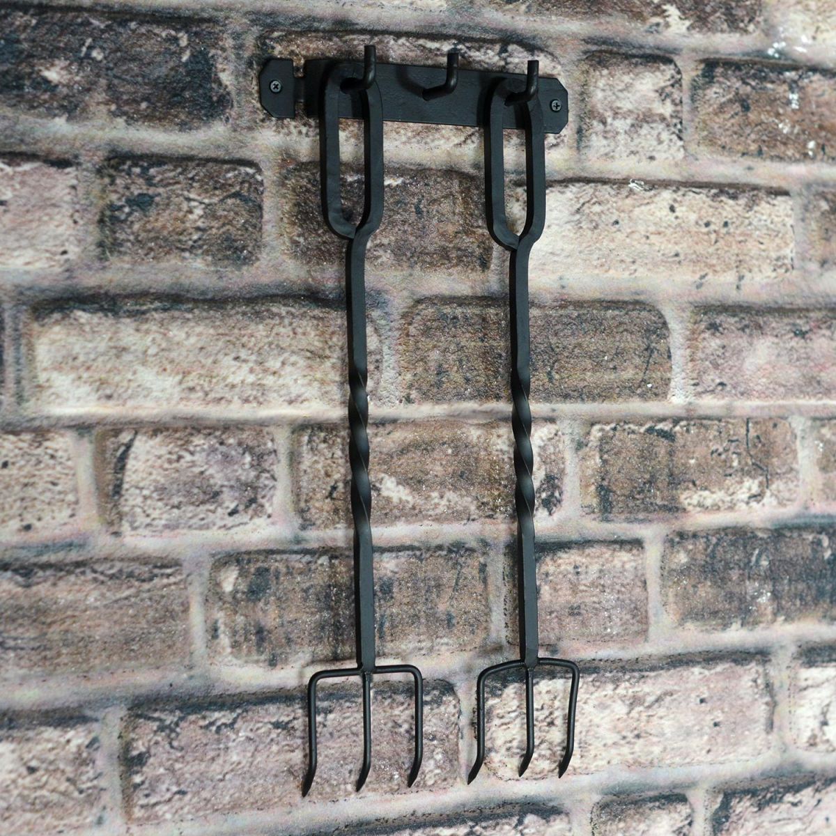 Two Three Prong Forks on thein Situ on the Wall Mounted Holder