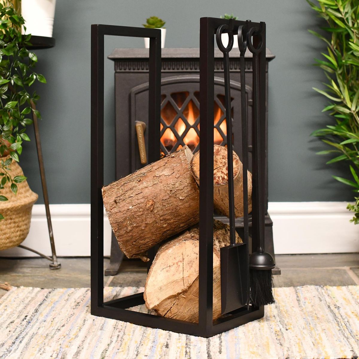 "Brispmore Avenue" Log Holder With Tools in Situ