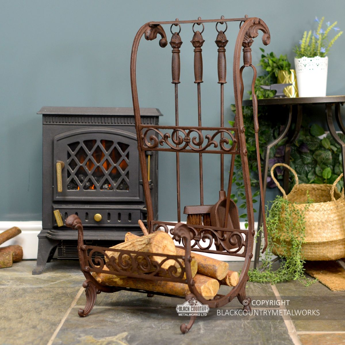 "Downton Abbey" Log Store & Tools Holding Logs