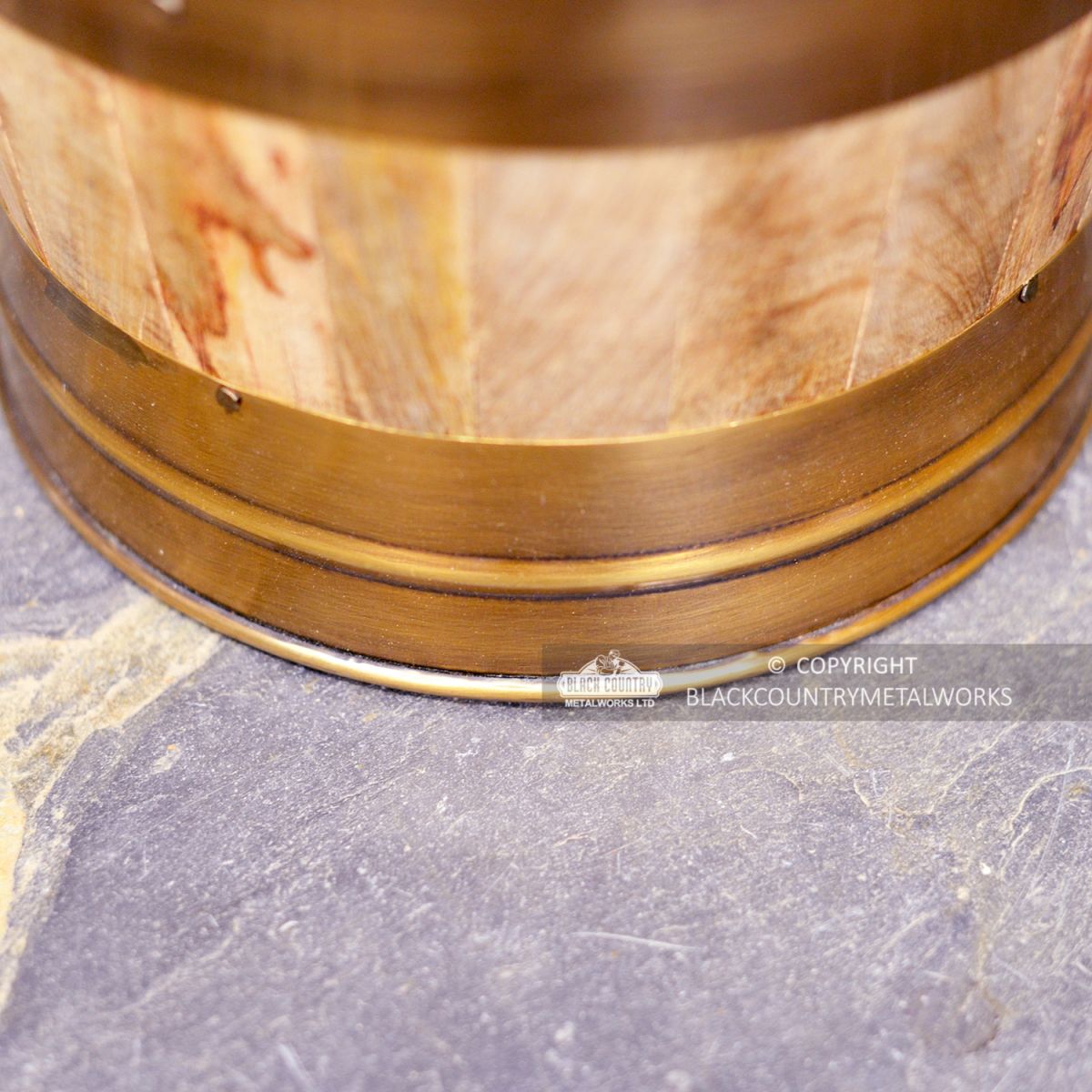 Close-up of the Base of the Log Basket