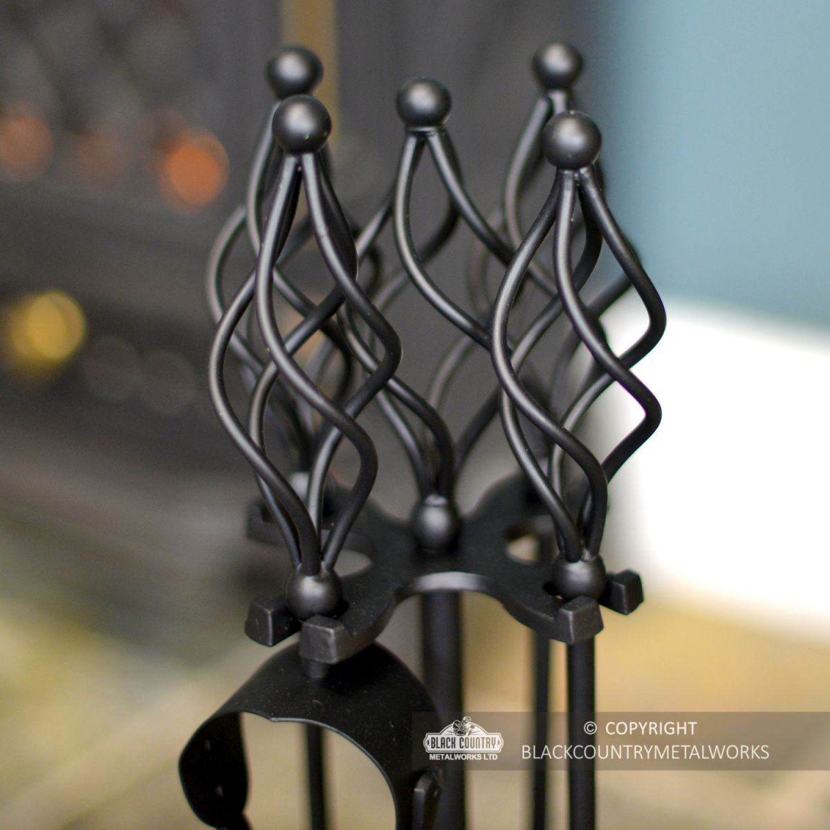 Close-up of the Swirl Design on the Handles