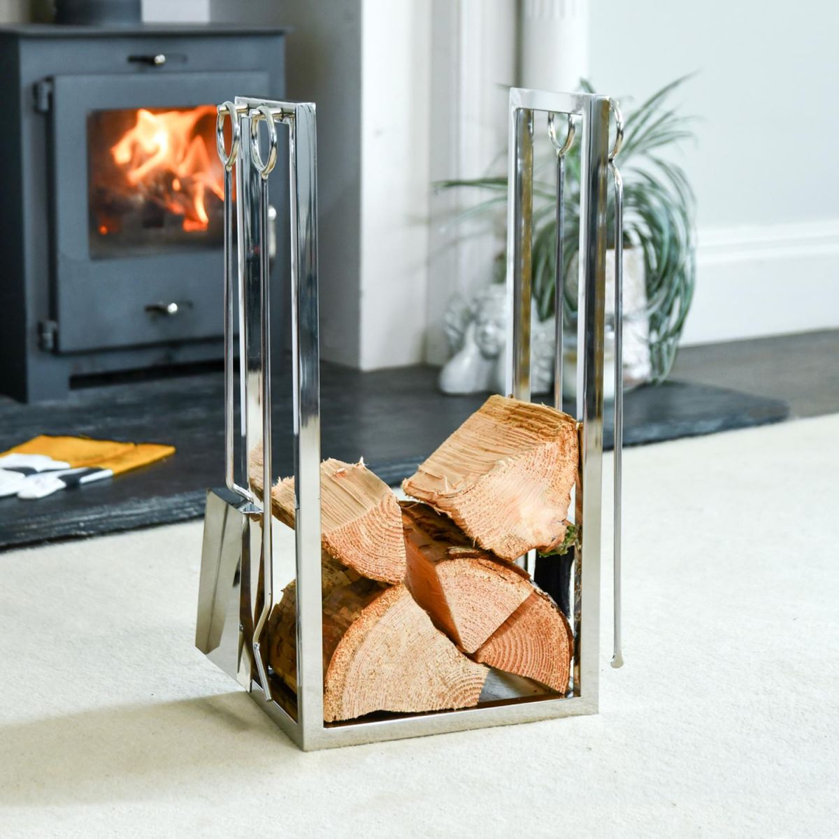 "Thorrum Grange" Companion Set with Log Holder 59cm 