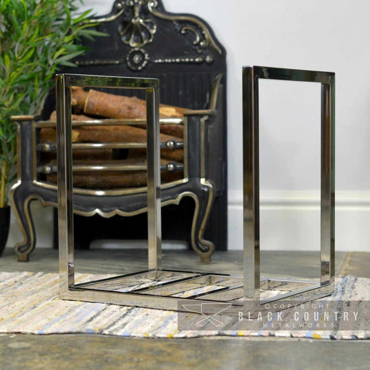 Square Stainless Steel Log Holder