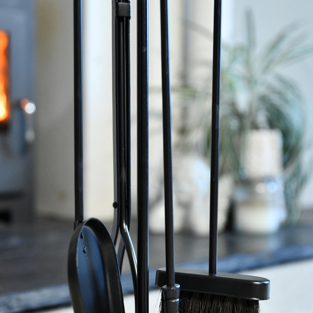 Close up of Black Companion Set Tools  Close up of Black Companion Set Tools