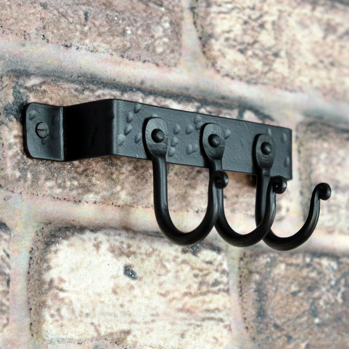 "Blacksmith Style" 3 Hook Wall Mounted Tool Rack