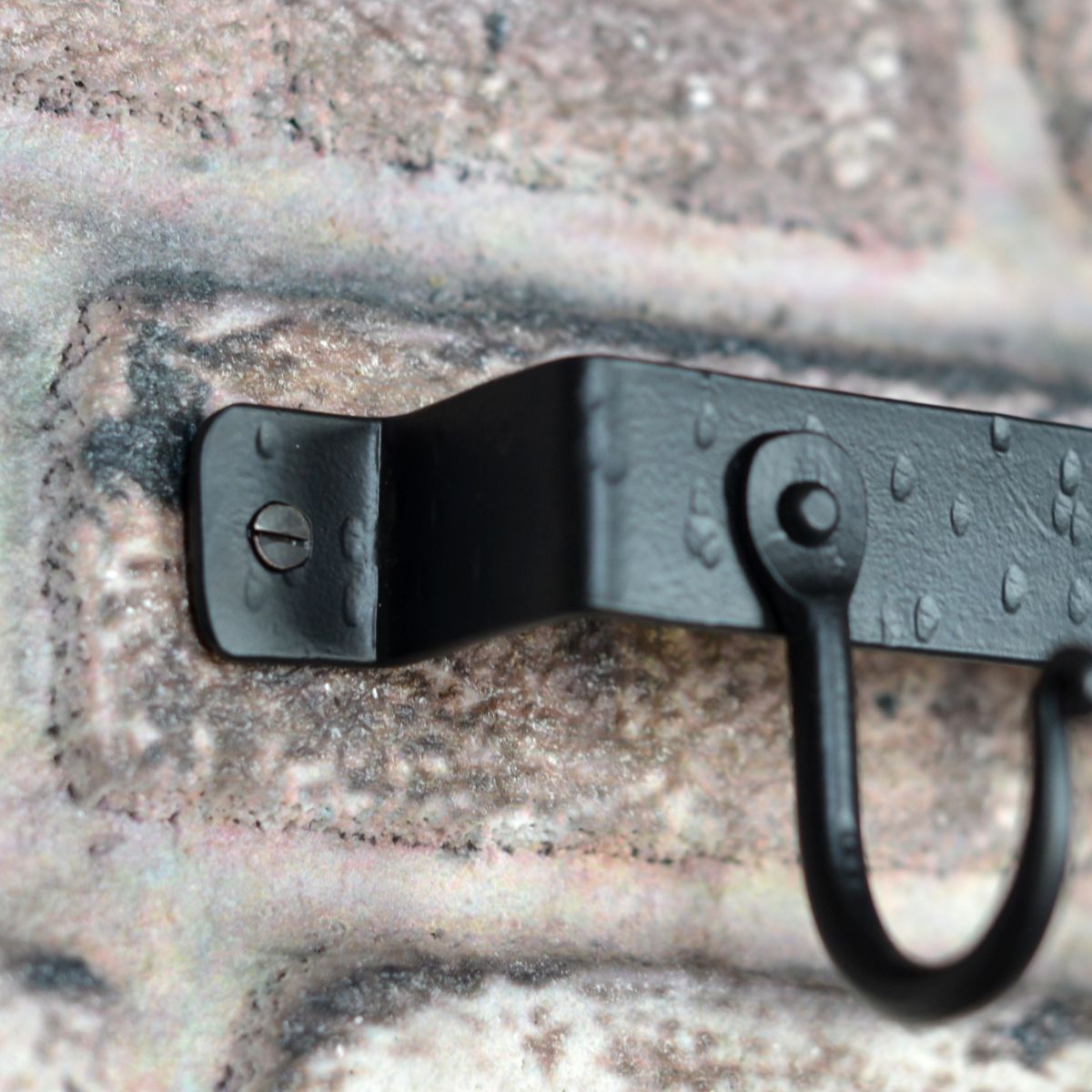 Hammered "Blacksmith Style" Wall Mounted Fireside Tool Rack Hammered "Blacksmith Style" Wall Mounted Fireside Tool Rack