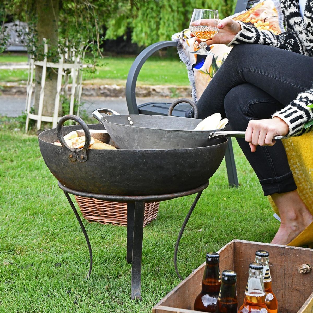 Kadai Fire Bowl Handmade From Iron