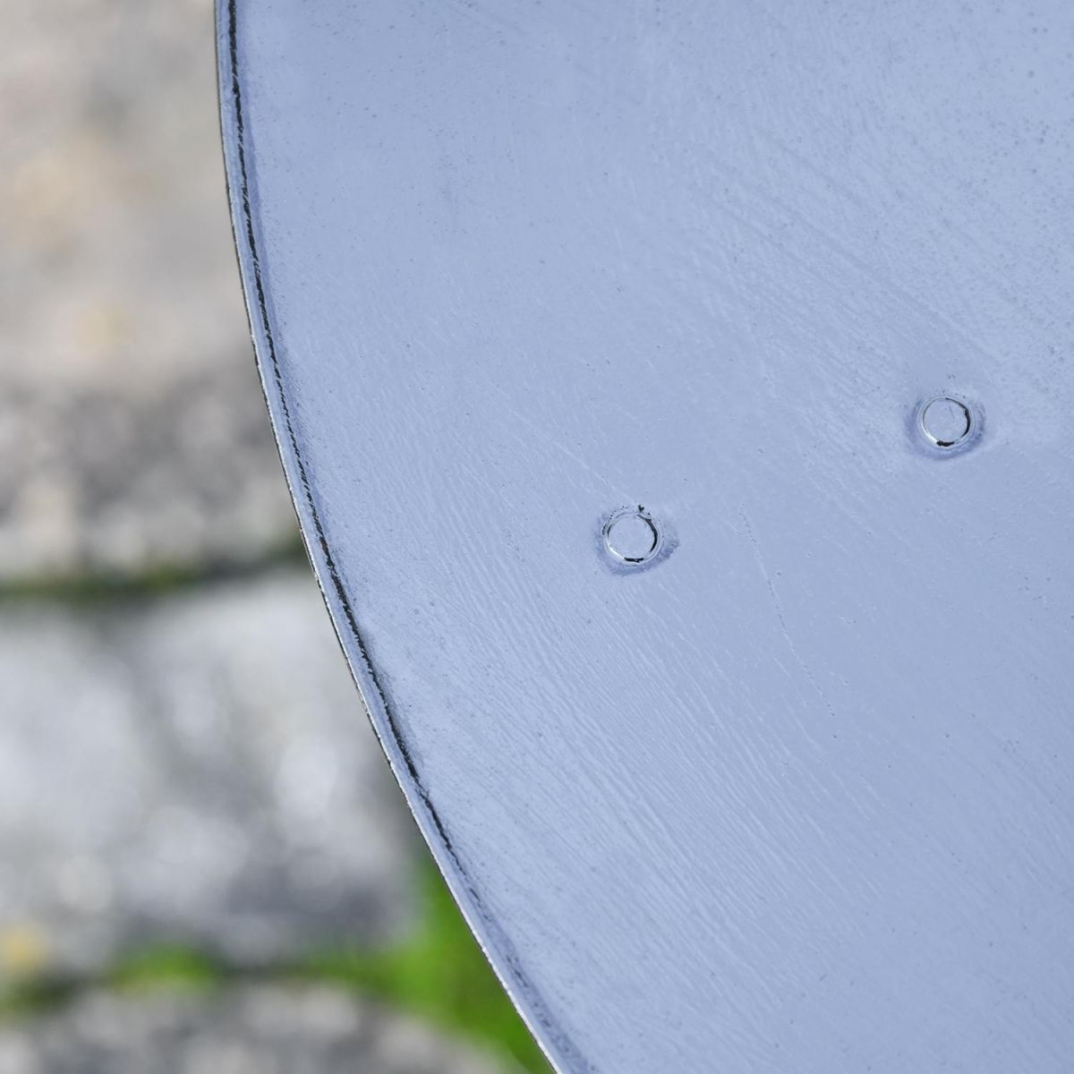 Close up of steel lid 