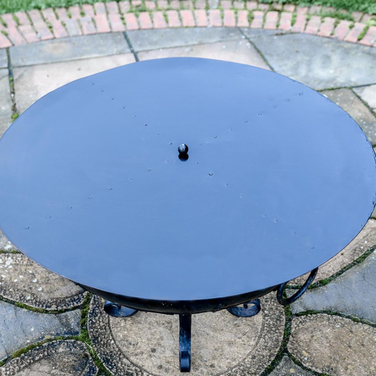 Birdseye view of Kadai Fire Bowl Lid 