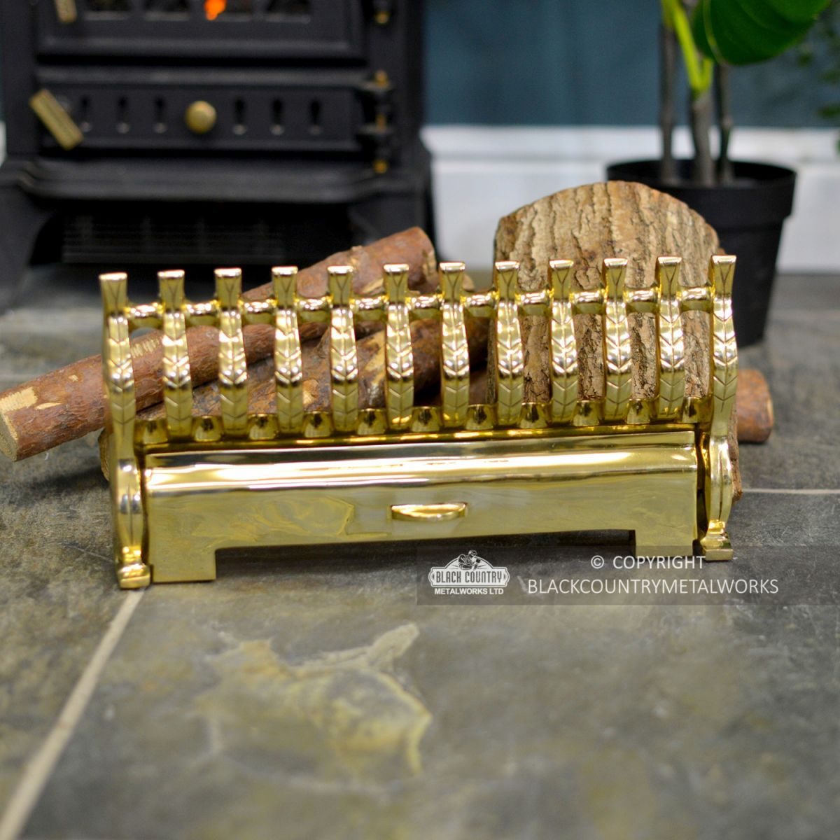 Polished Brass "Henley" Fire Front