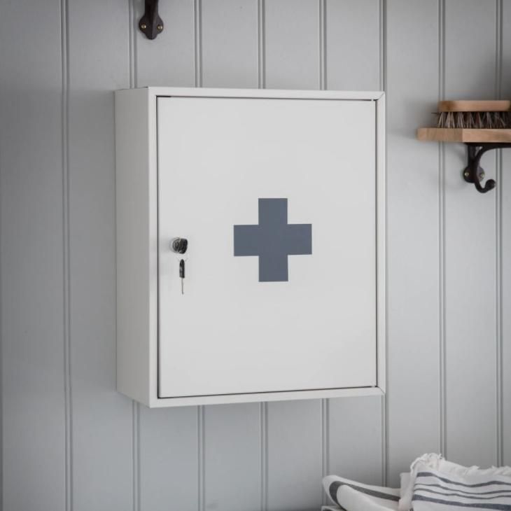 White Wall Mounted First Aid Cabinet
