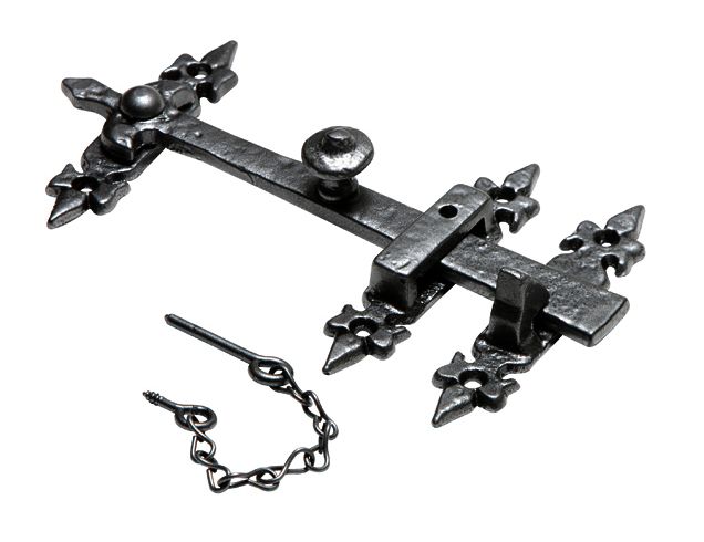 Fleur-De-Lys Blacksmith Style Thumb Latch Set