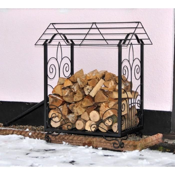 Fleur-de-lys Design Log Store in Situ Outdoors