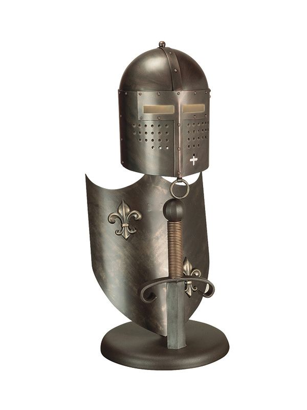 "Knights of the Vale" Fleur De Lys Suit Of Armour Table Lamp "Knights of the Vale" Fleur De Lys Suit Of Armour Table Lamp