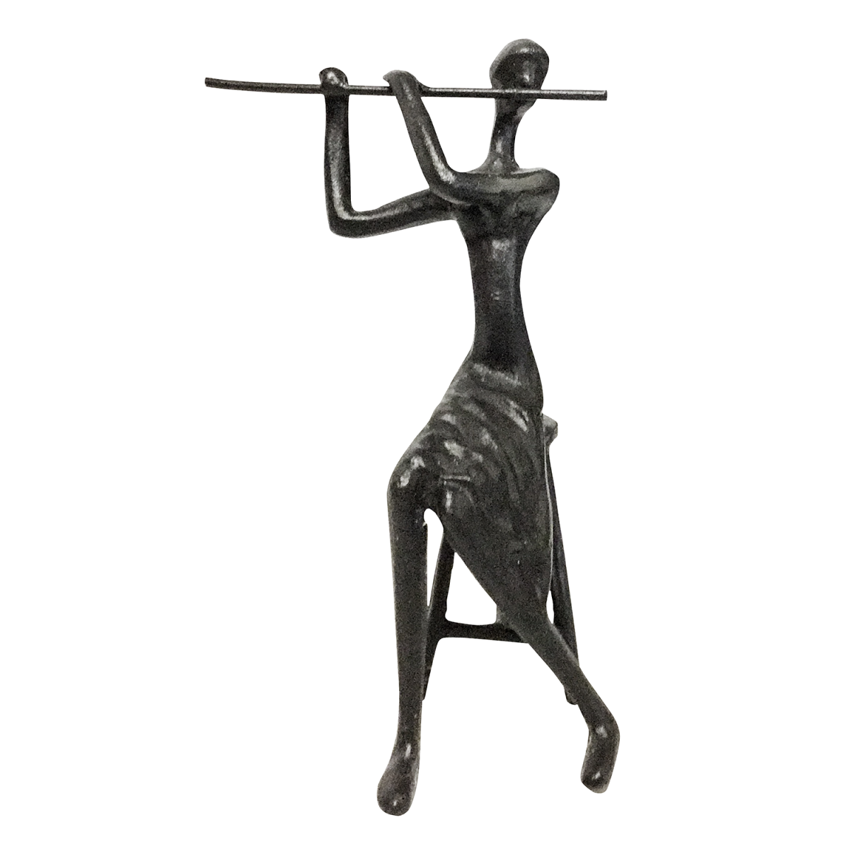 "Flute Player" Indoor Ornament in a Black Finish