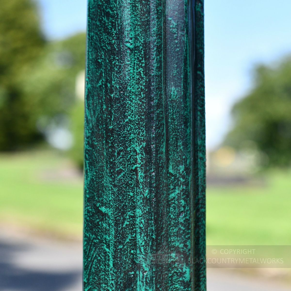 Fluted Antique Green Street Light Column Fluted Antique Green Street Light Column