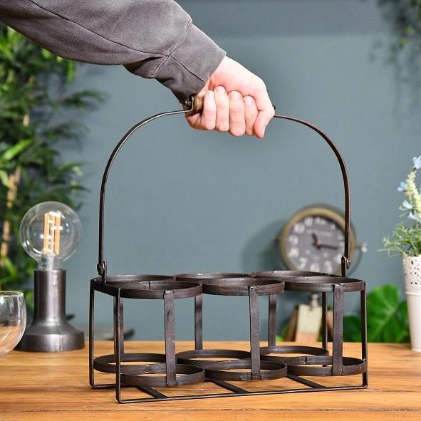 Natural Steel Wine Carrier