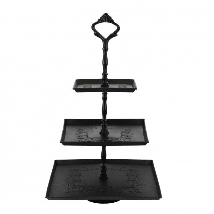 Three Tier Cake Stand in Black