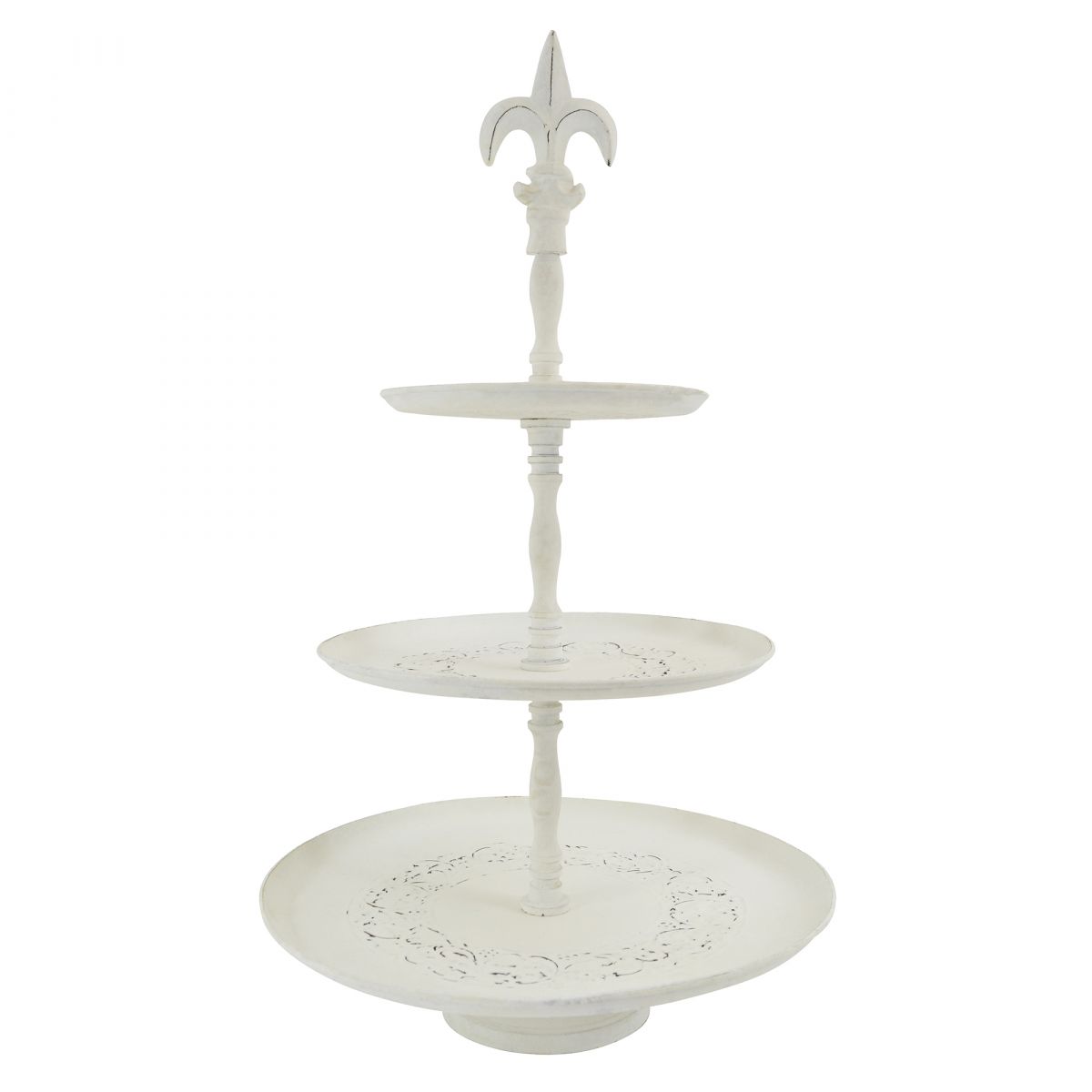 Three tier cake stand finished in Antique White