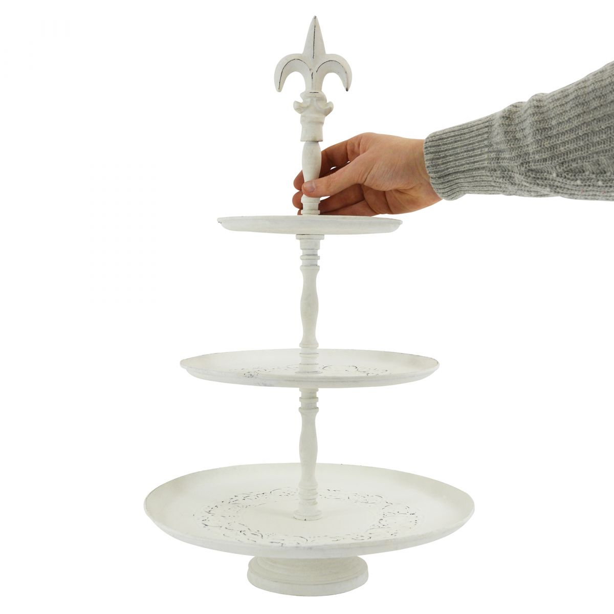 Antique White 3 tier cake stand