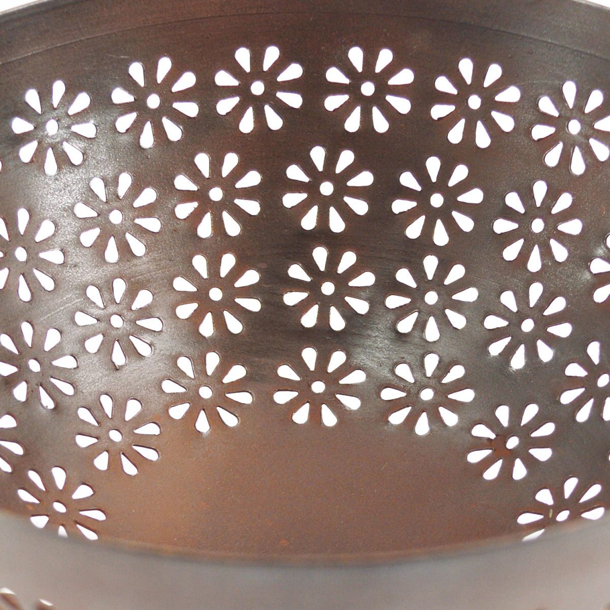 Close up of flower detail in metal