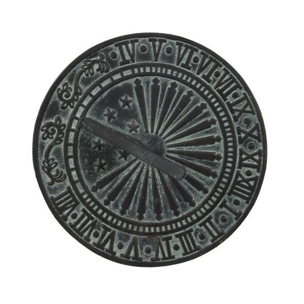 Free-Standing Verdigris Sundial & Column Close-Up