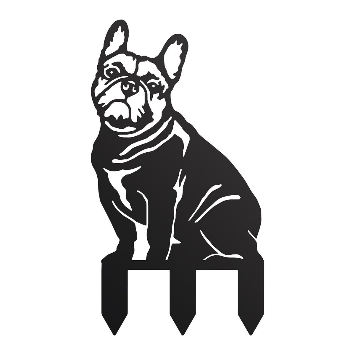French Bulldog Silhouette in a Black Finish