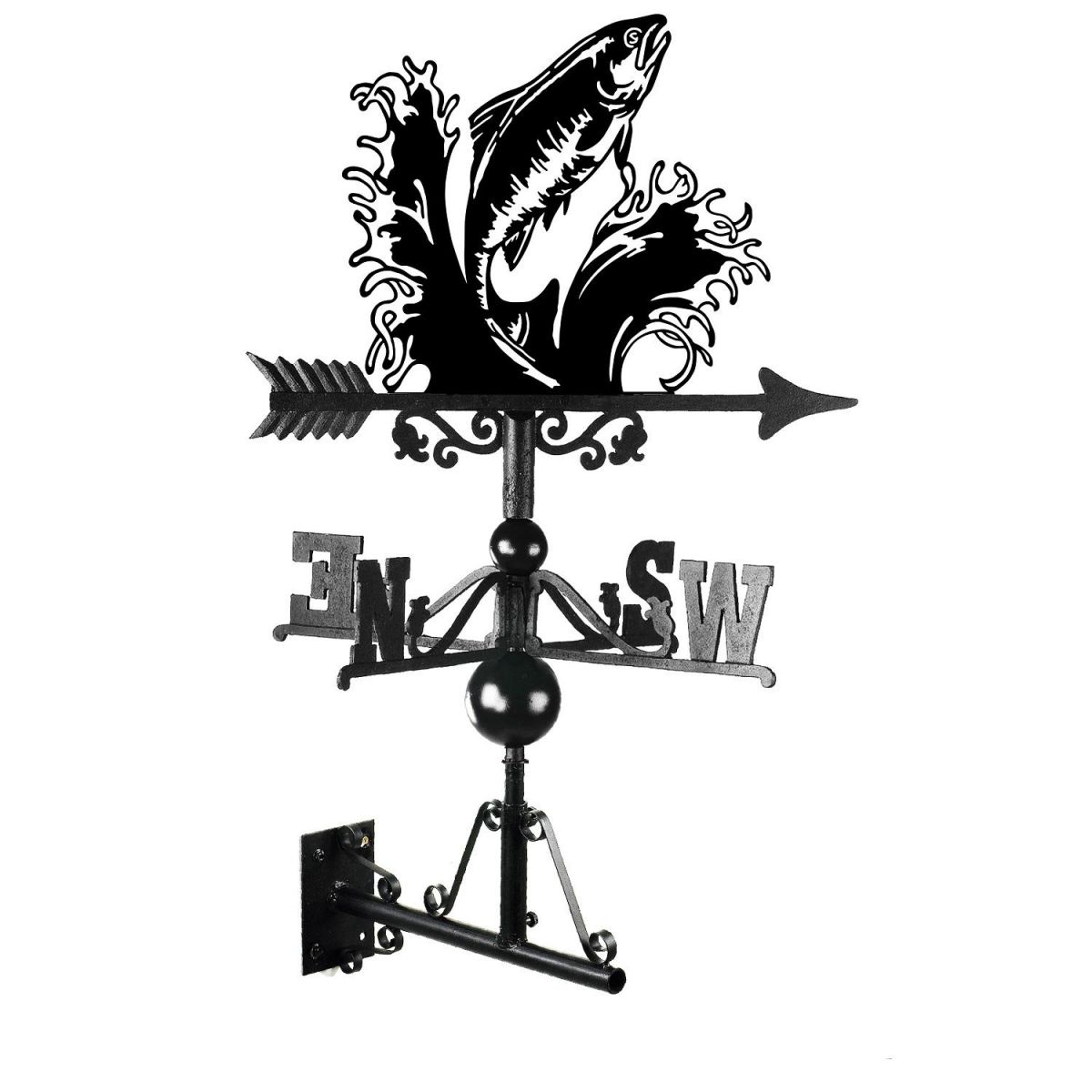 Freshwater Salmon Weathervane in full with fixings 