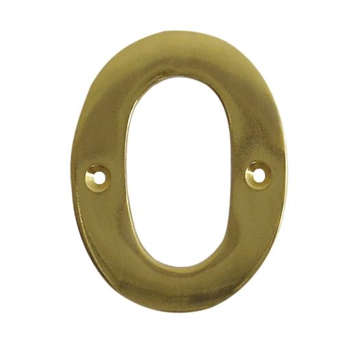 Polished brass face fix letter O