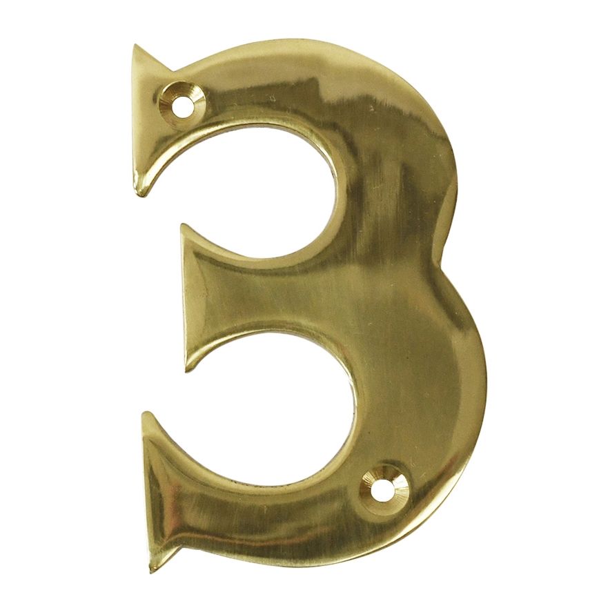 Brass Face fix Number 3 for signage