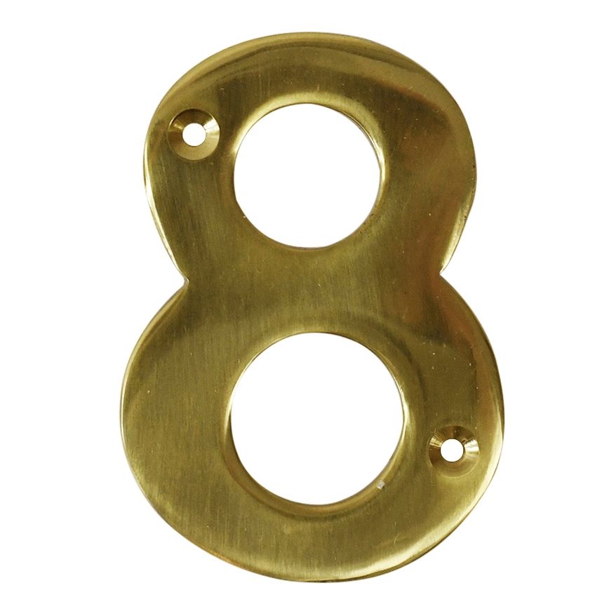 Polished Brass Number 8