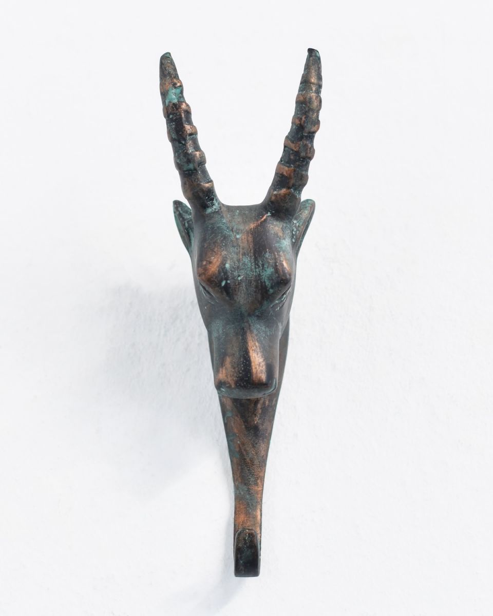 Front view of Verdigris Gazelle Hook