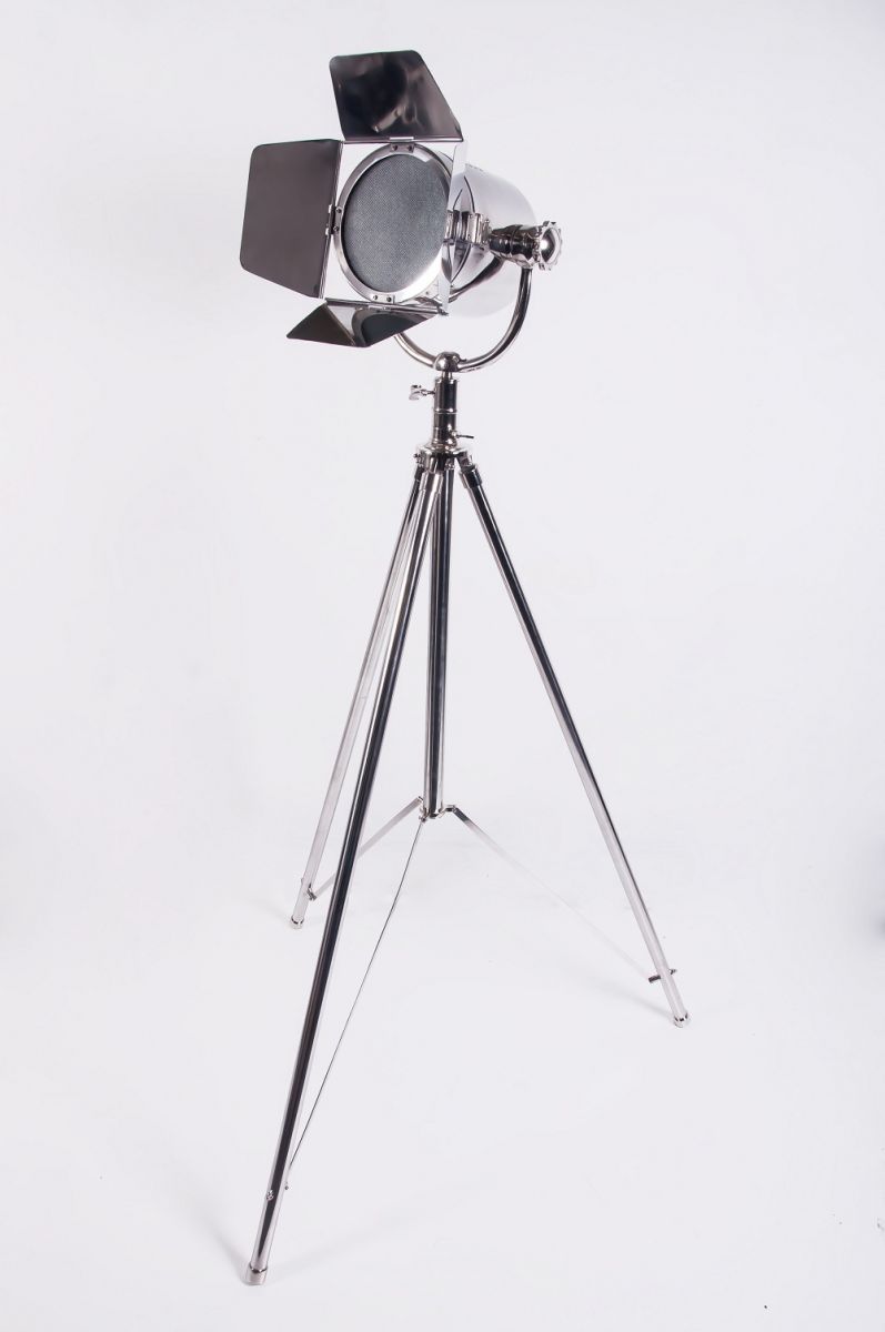 Stainless Steel “Hollywood House" Studio Style Tripod Light