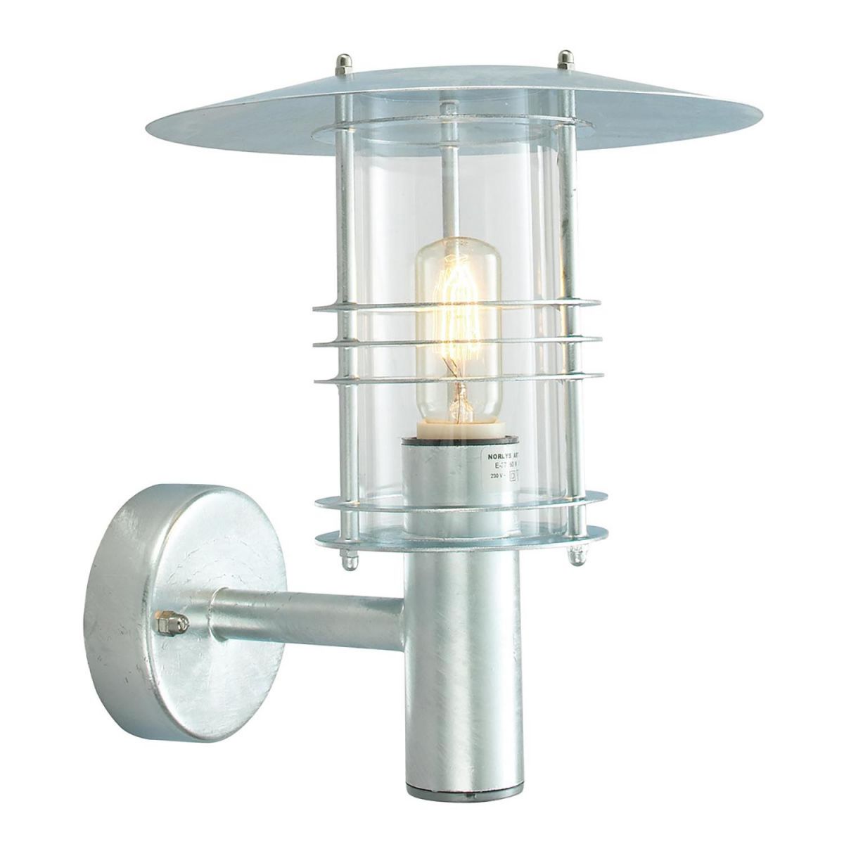 Galvanised Steel "Lighthouse" Single Lamp Wall Light