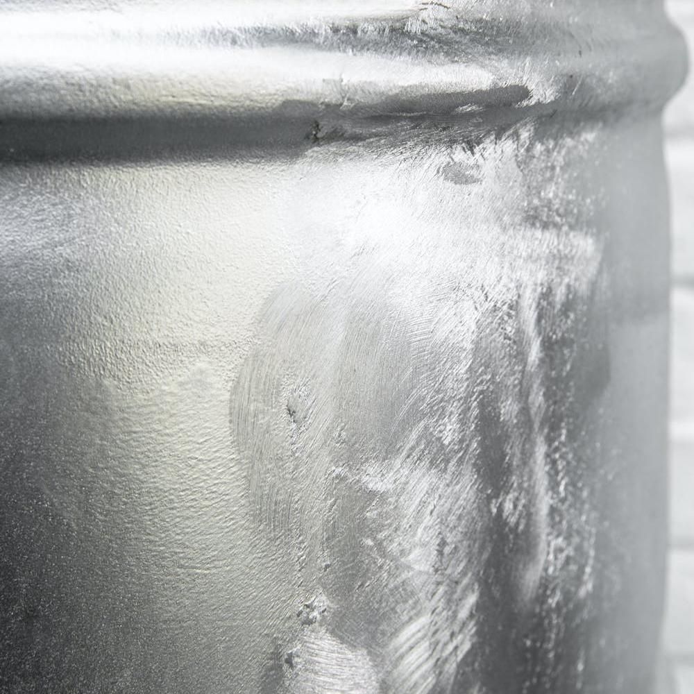 Close-up of the Galvanised Finish on the Water Butt Close-up of the Galvanised Finish on the Water Butt