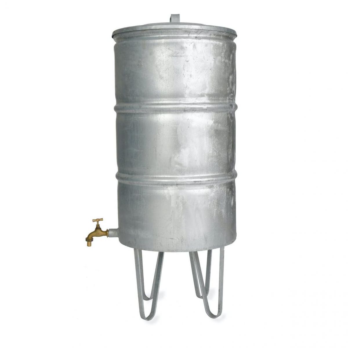 Water Butt in a Galvanised Finish Water Butt in a Galvanised Finish