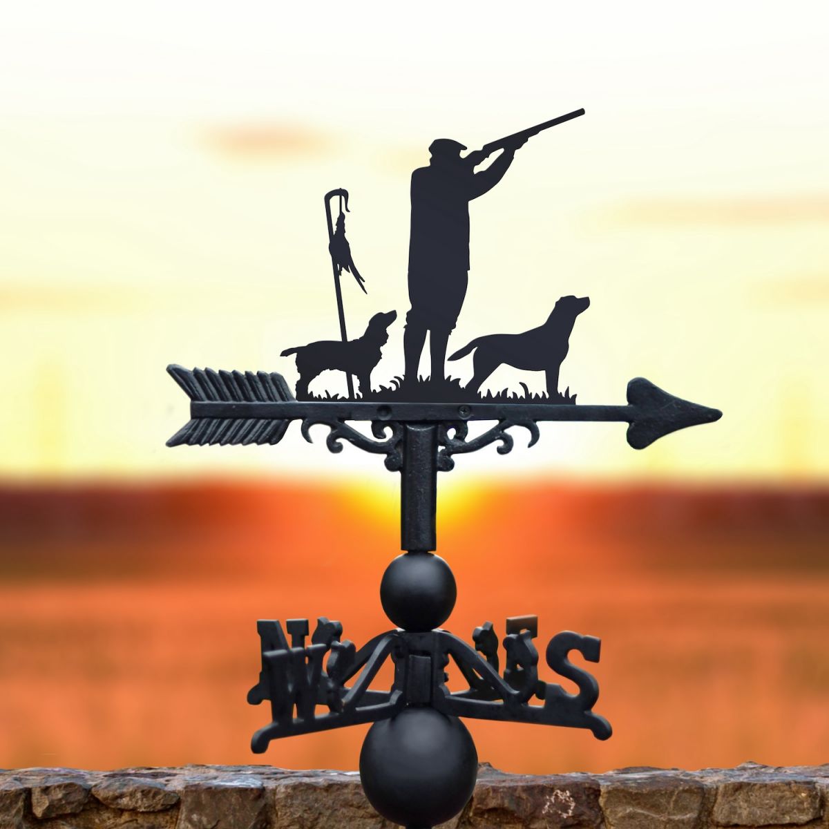 Game Season "Cocker Spaniel and Labrador" Steel Weathervane