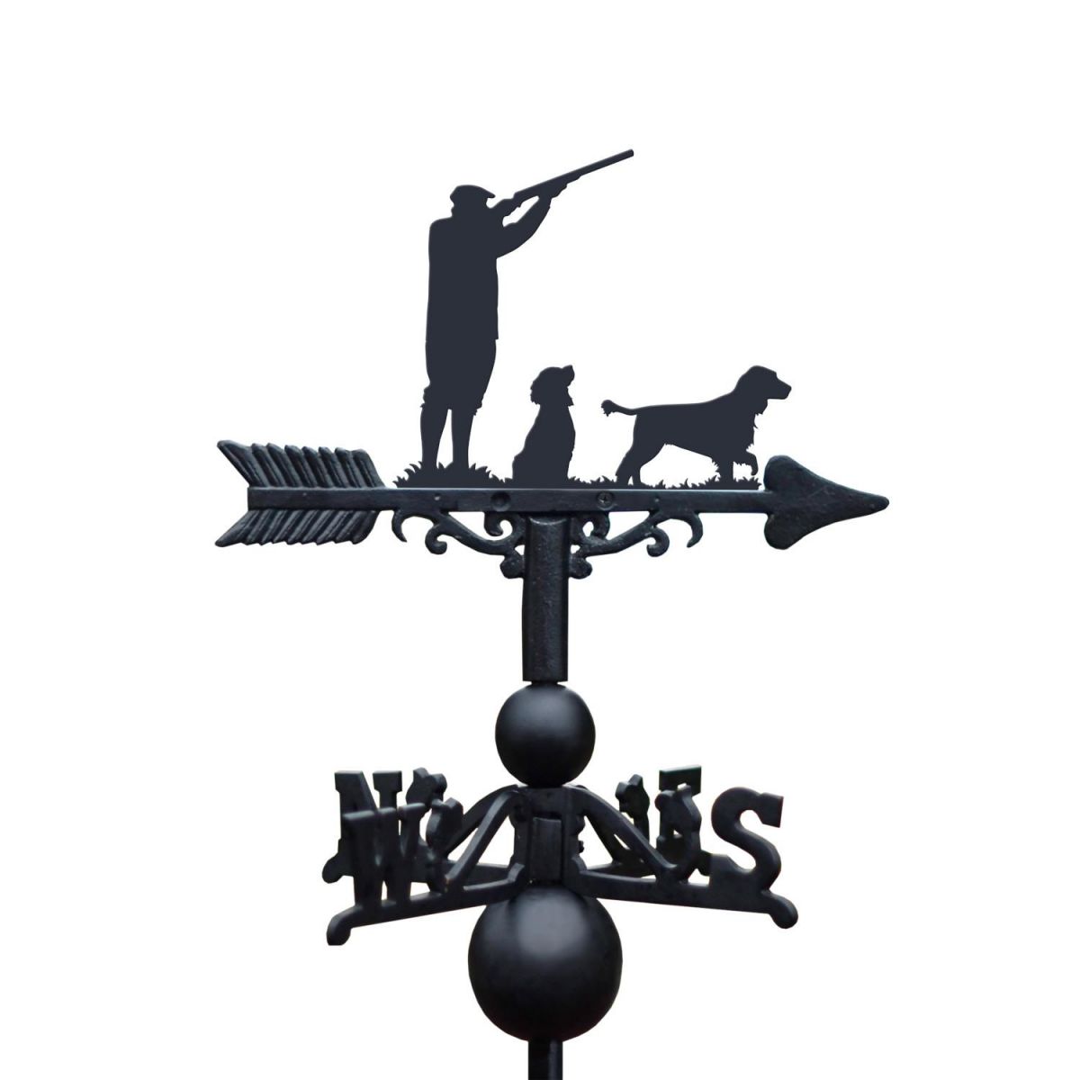 Game Season "Cocker Spaniel" Weathervane on White Background