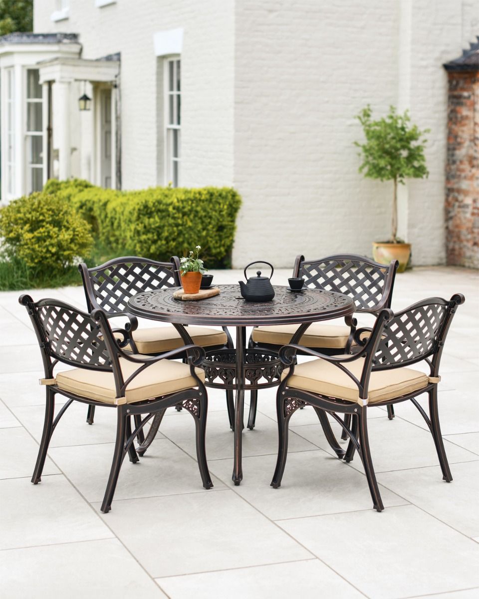 Garden Furniture Copper Table and Chair Set