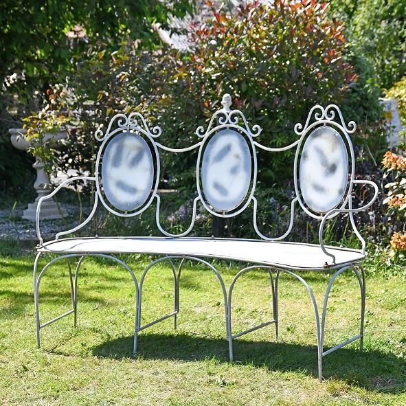 Vintage Grey Cameo Bench Vintage Grey Cameo Bench