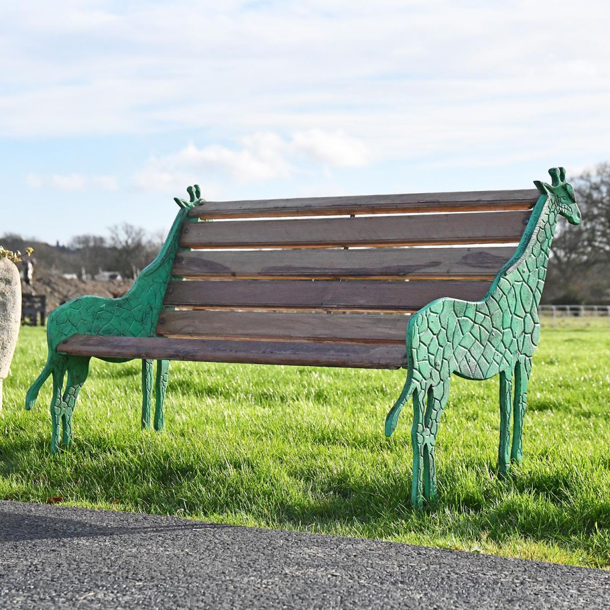 Gambhira Giraffe Garden Bench in Full 