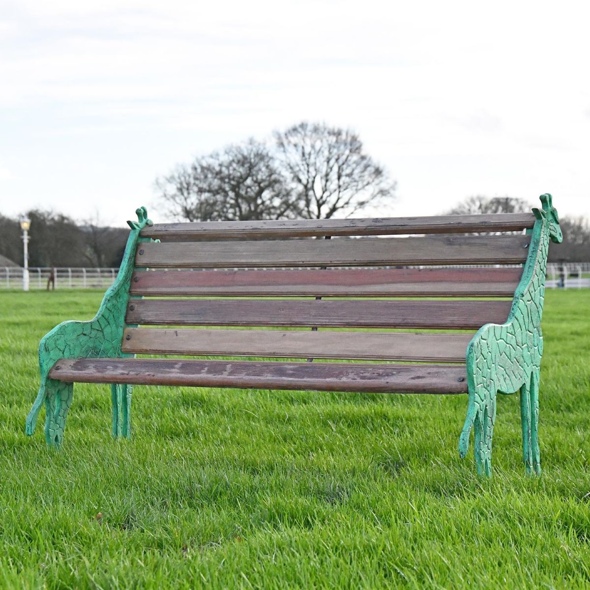 Vintage Look Giraffe Garden Bench